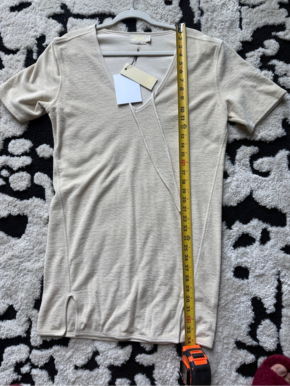Nation LTD Cream Ribbed Cut Out Tunic - Picture 3 of 6